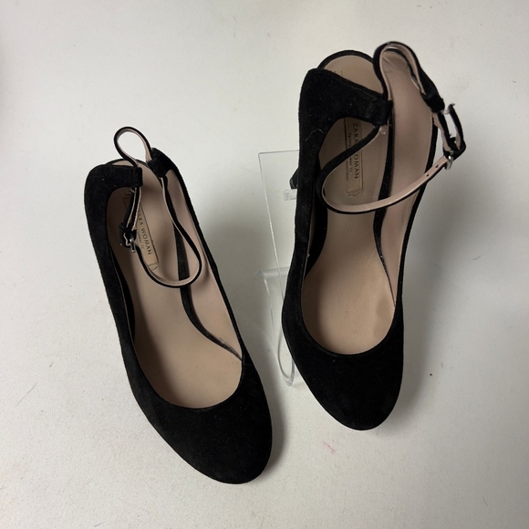 Zara Dating black open back suede heels - Picture 11 of 14